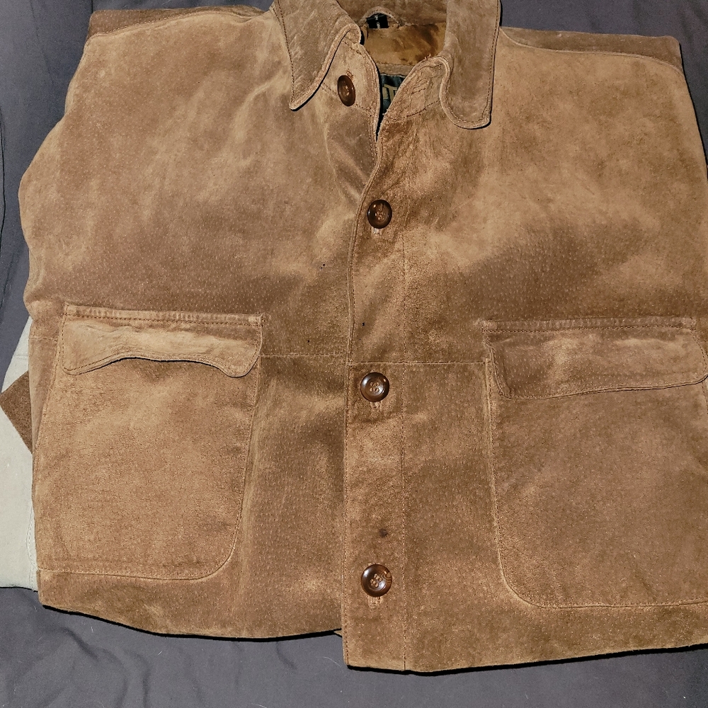 Rich Rust Suade Shirt Jacket